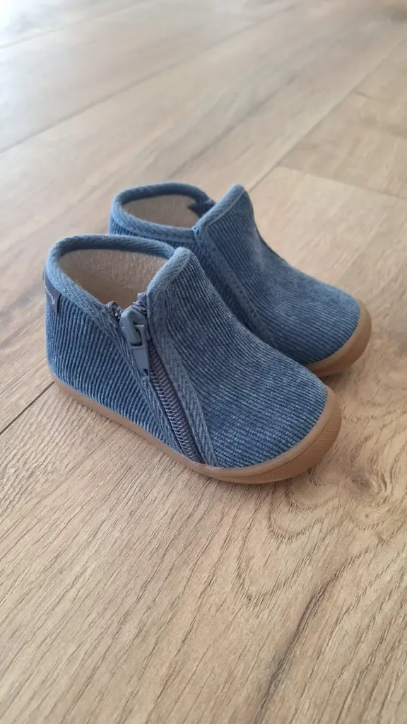 BELLAMY Chaussons velours bleu