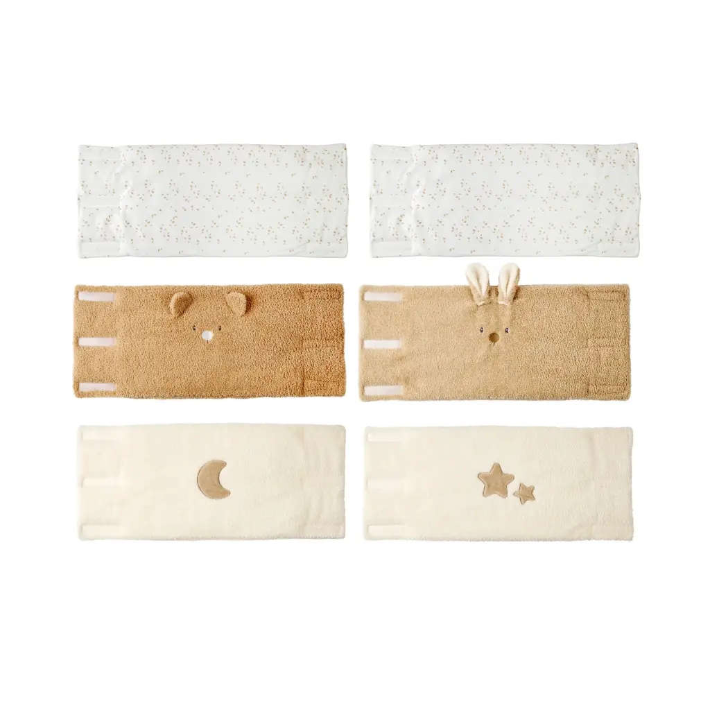NATTOU Set de protections de lit 6 pièces – Protège-barreaux lit bébé