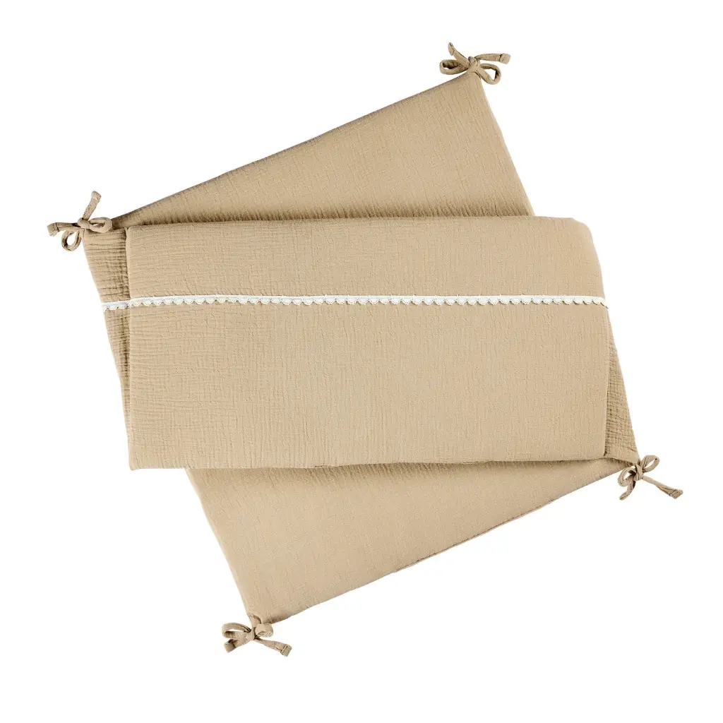 NATTOU Tour de lit coton tétra – Sable – 60/70 cm