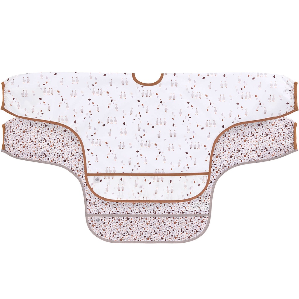 Bavoirs manches longues avec poche (2pcs)