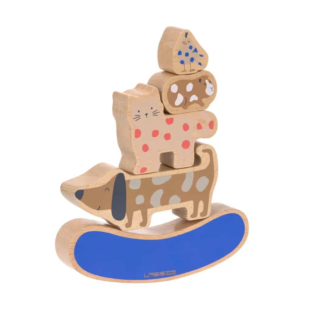 LASSIG Jouets en bois à empiler, Little Mateys