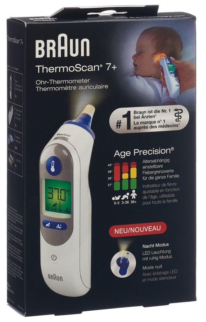 BRAUN Thermomètre Auriculaire Braun Thermoscan 7+
