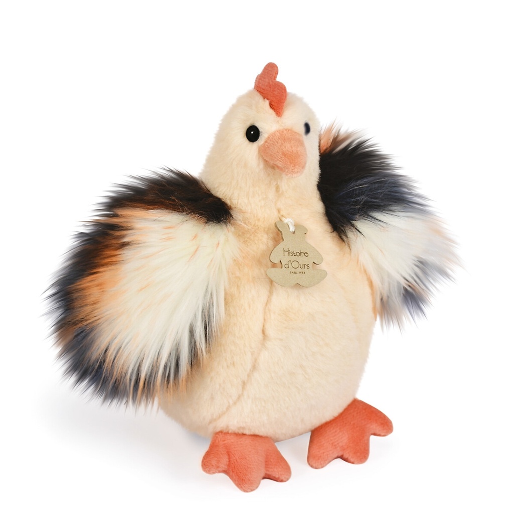 Peluche poule "Poulette" - Beige - 20 cm