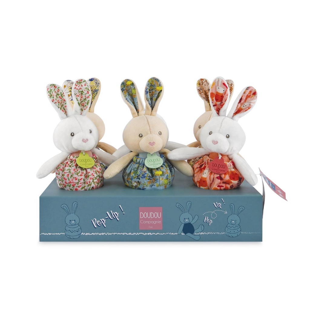 DOUDOU&COMPAGNIE Peluche Lapin Pop-up