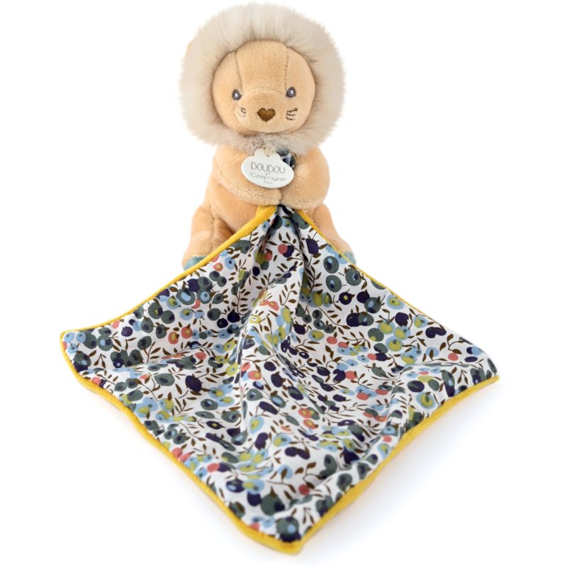 Doudou LION jaune avec mouchoir - BOH'AIME -