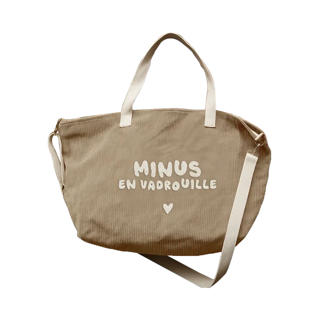 ZAWUK Sac XL velours beige - Minus