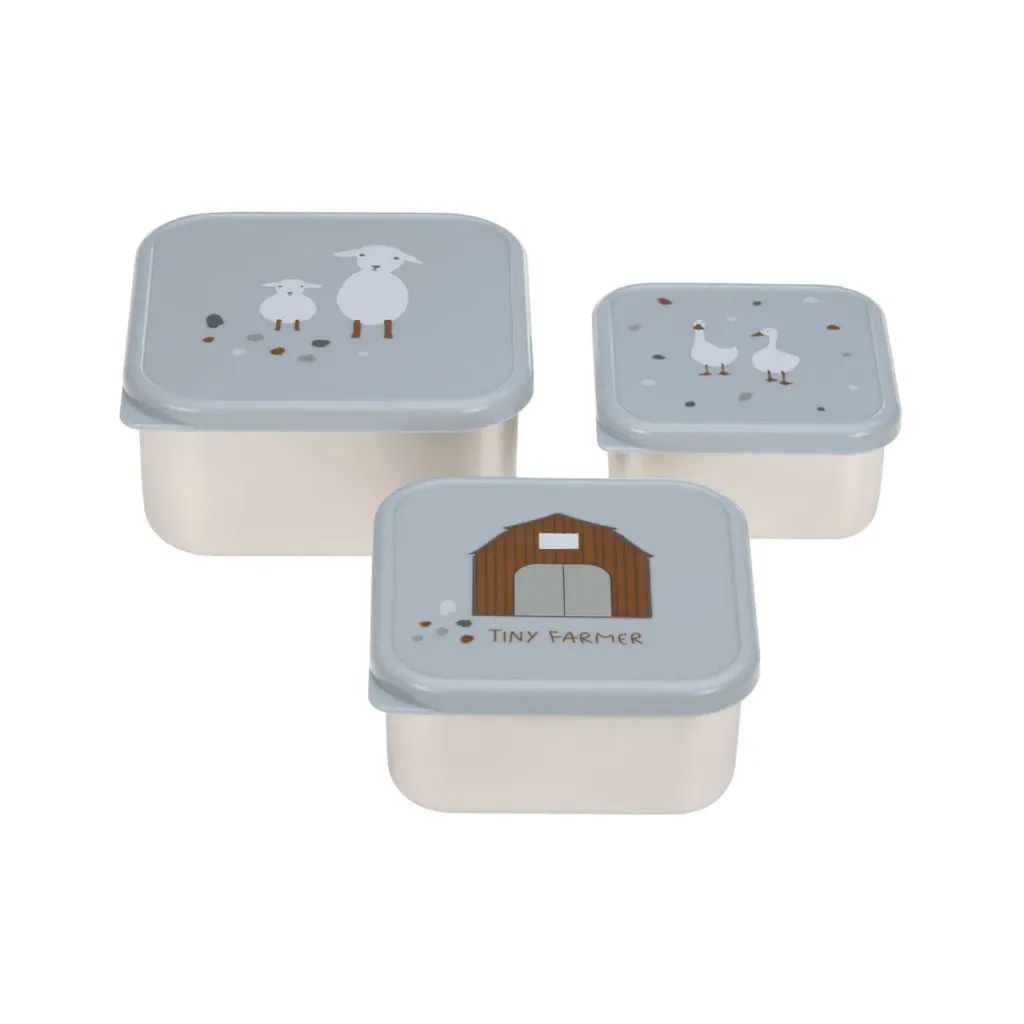 LASSIG Boîtes à goûter enfants (Lot de 3)
