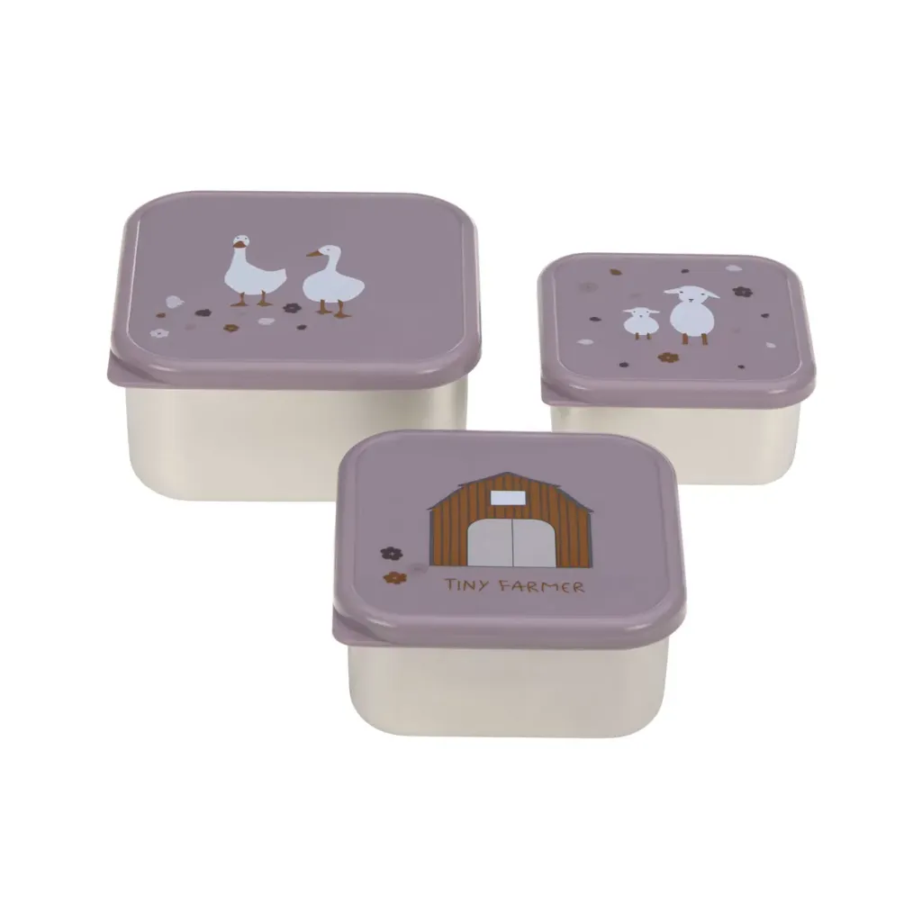 LASSIG Boîtes à goûter enfants (Lot de 3)