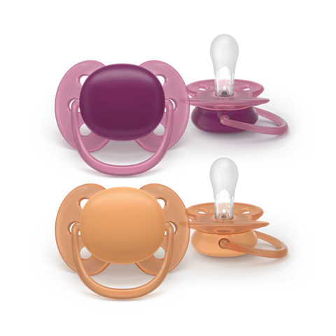 Avent sucette ultra soft 6-18m (Rose)