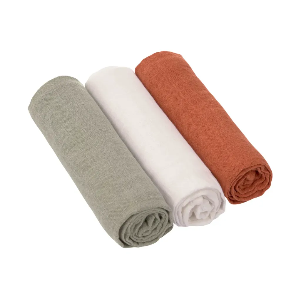 LASSIG Langes tétra bio coton (3 pcs) 60 x 60 cm