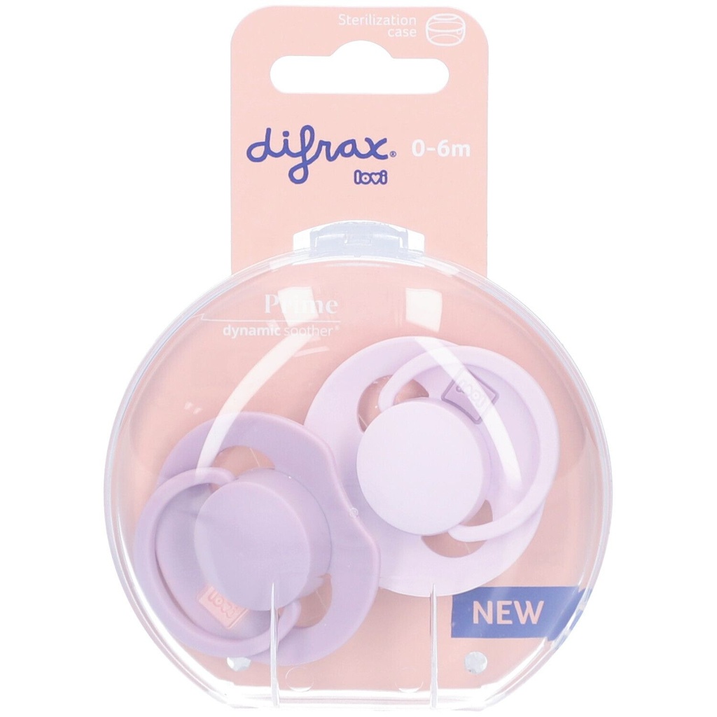 DIFRAX LOVI Sucette Dynamique ( lot de 2) 0-6 mois