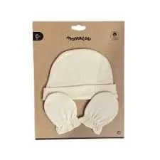 MUSHIE Ensemble bonnet + moufles (Rose)