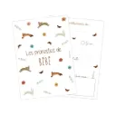 PAPIER POETIC Lot 6 cartes pronostics bébé