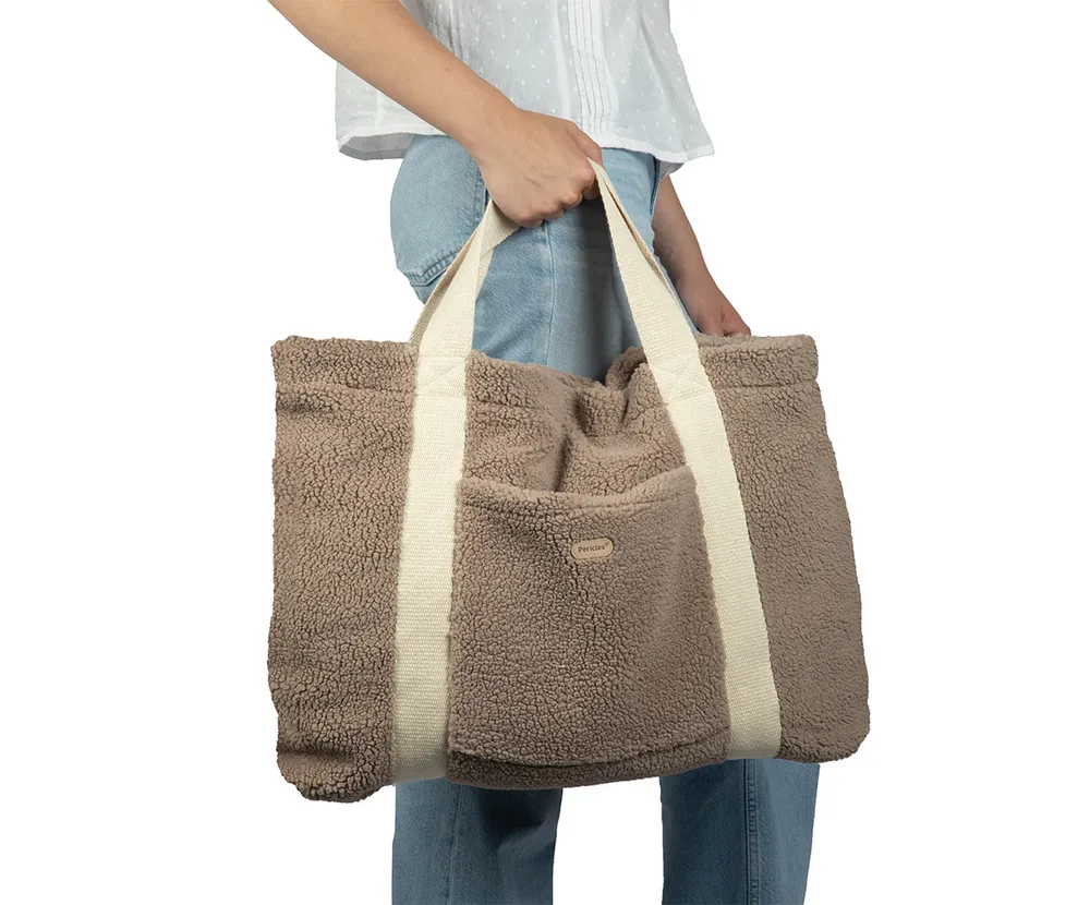 PERICLES Grand sac "teddy" (Brun)