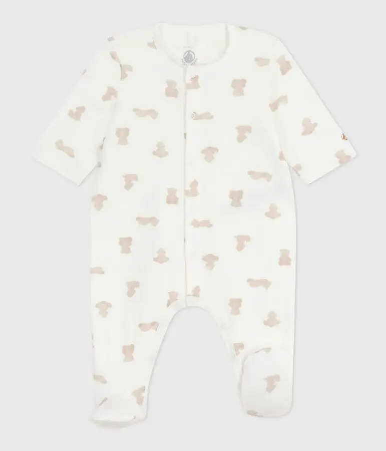 PETIT BATEAU Pyjama bébé en tubique imprimé ourson