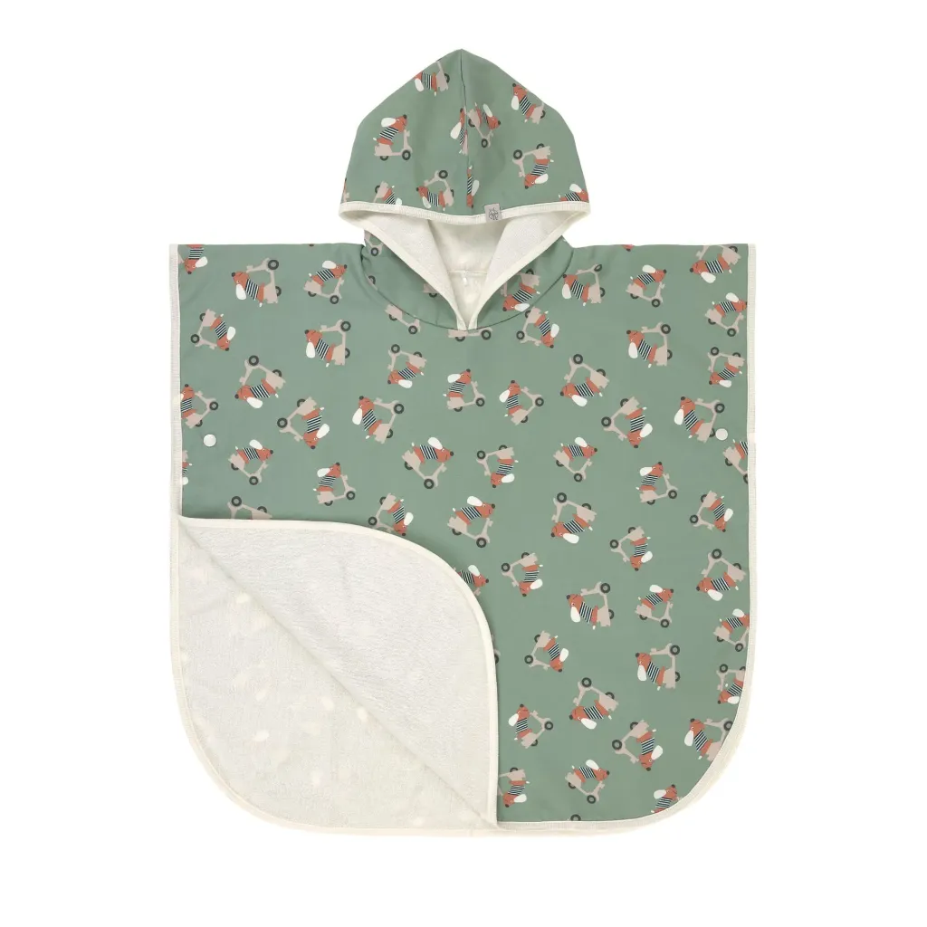 LASSIG Poncho de plage (Vert)