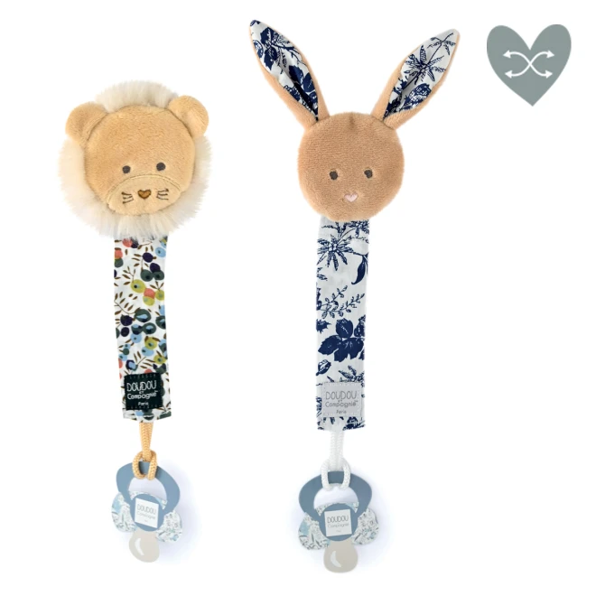 DOUDOU&COMPAGNIE Attache tétine  Boh'aime - 18 cm