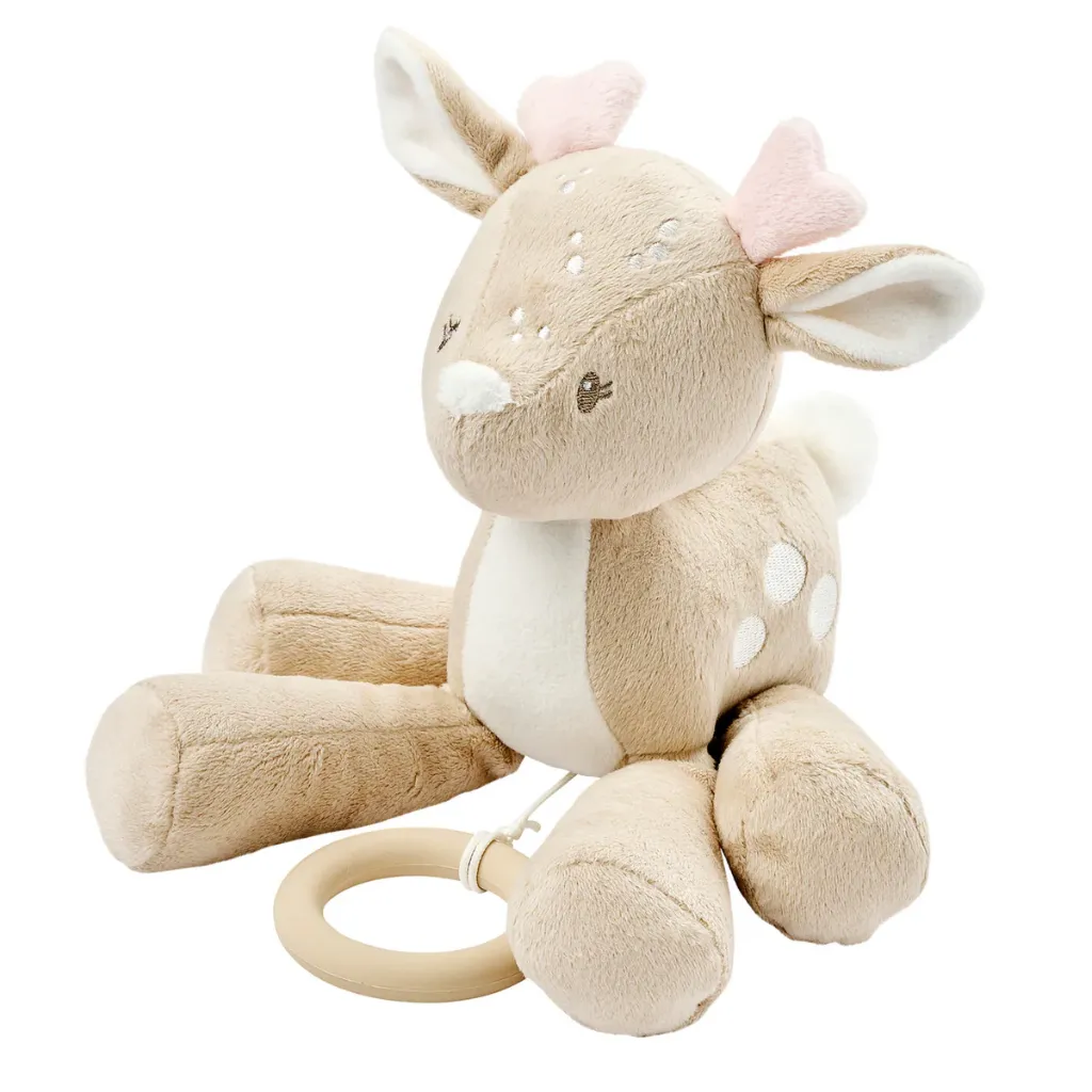 NATTOU FanFan Doudou musical petit cerf - 25 cm - Doudou musical - Beige
