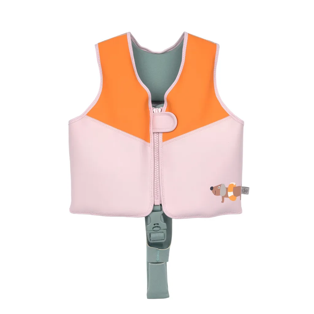 LASSIG Gilet de natation, rose pâle orange