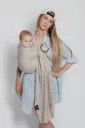 LOVE RADIUS Echarpe tissée sans noeud OR BLANC (sling avec anneaux noirs)