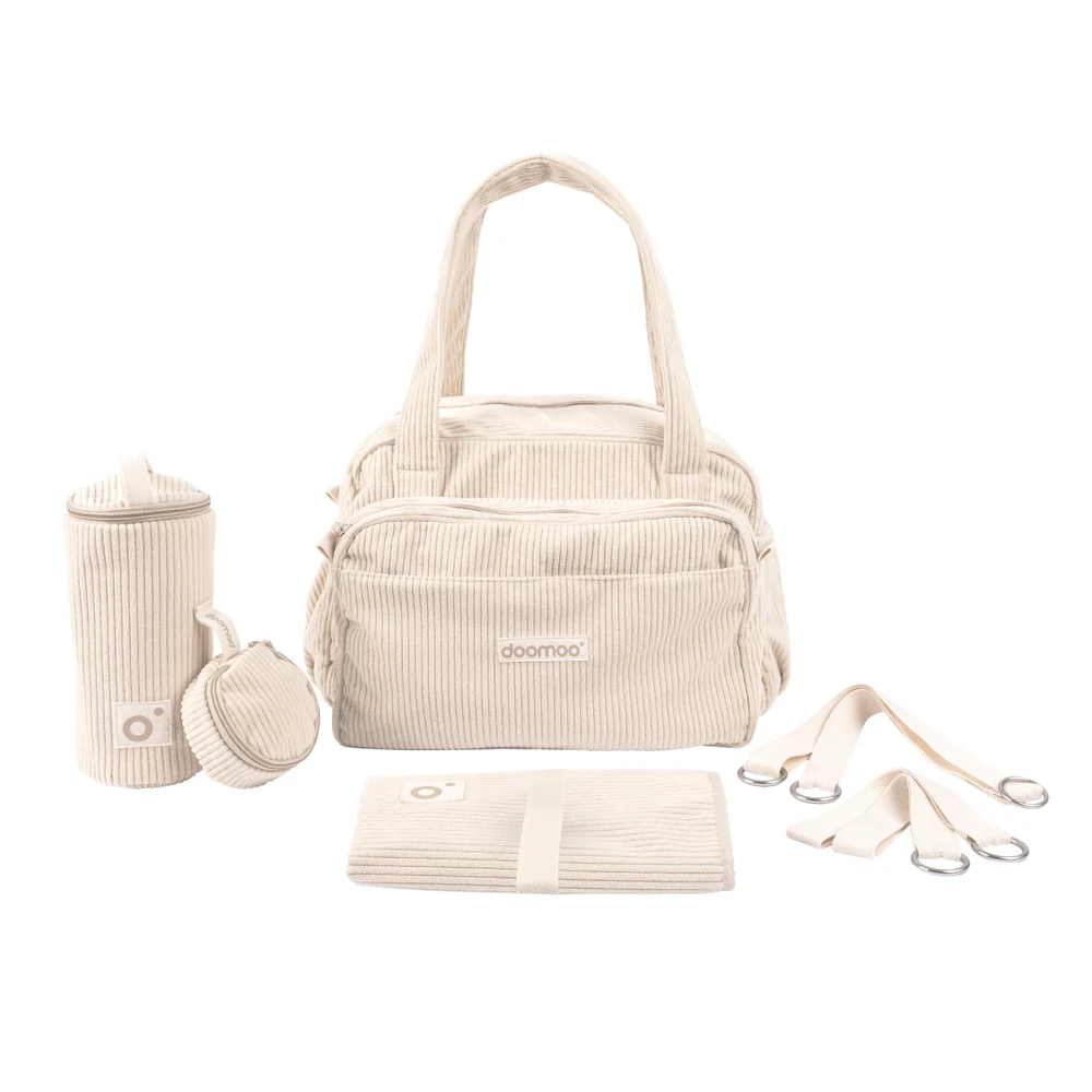 DOOMOO Fluffy - Sac à langer crème
