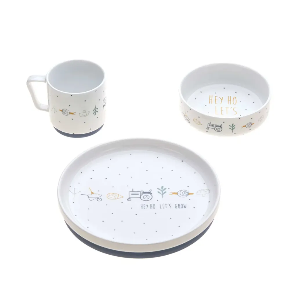 LASSIG Coffret repas en porcelaine, Tracteur
