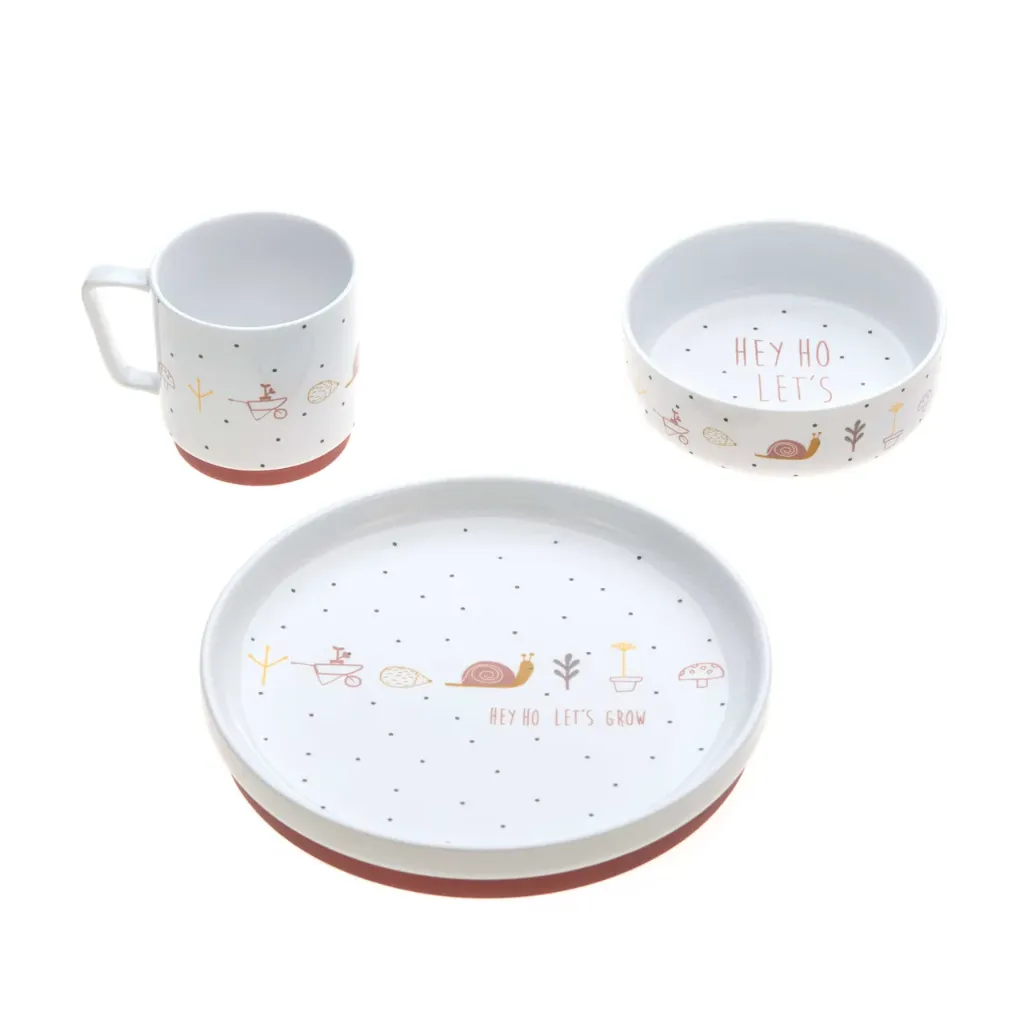 LASSIG Coffret repas en porcelaine, escargot