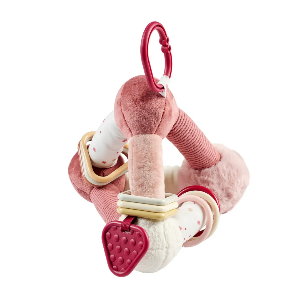 NATTOU Lapidou Pyramide d’Activité Douce - 20 cm - Rose Poudré