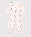 PETIT BATEAU Pyjama bébé en velours cœurs (3mois)