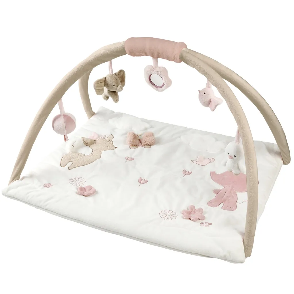 NATTOU Tapis de jeu bébé avec arches carré – 70 x 80 cm –