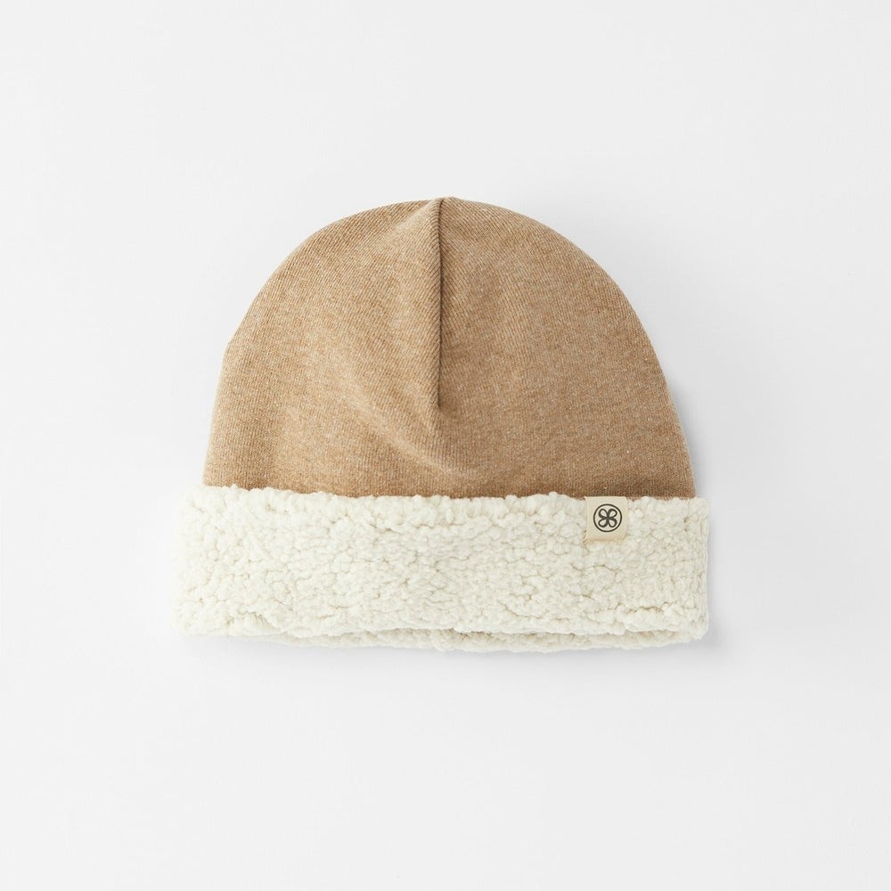 CLOBY Bonnet teddy camel (réversible) 0-6mois