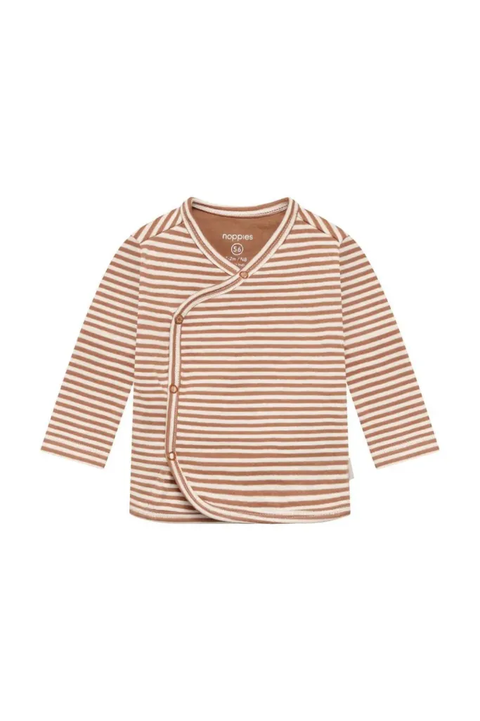 NOPPIES T-shirt manches longues stripe - Mocha Mousse