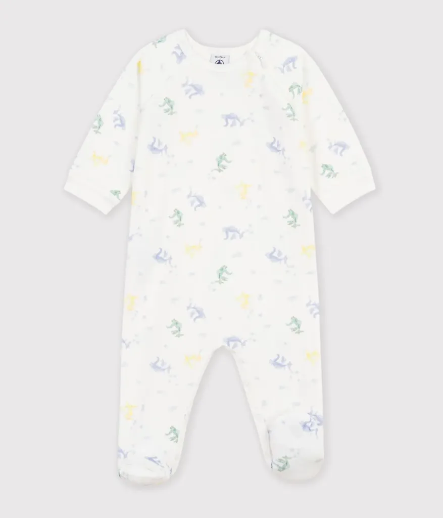 PETIT BATEAU Pyjama bébé en velours imprimé dragons