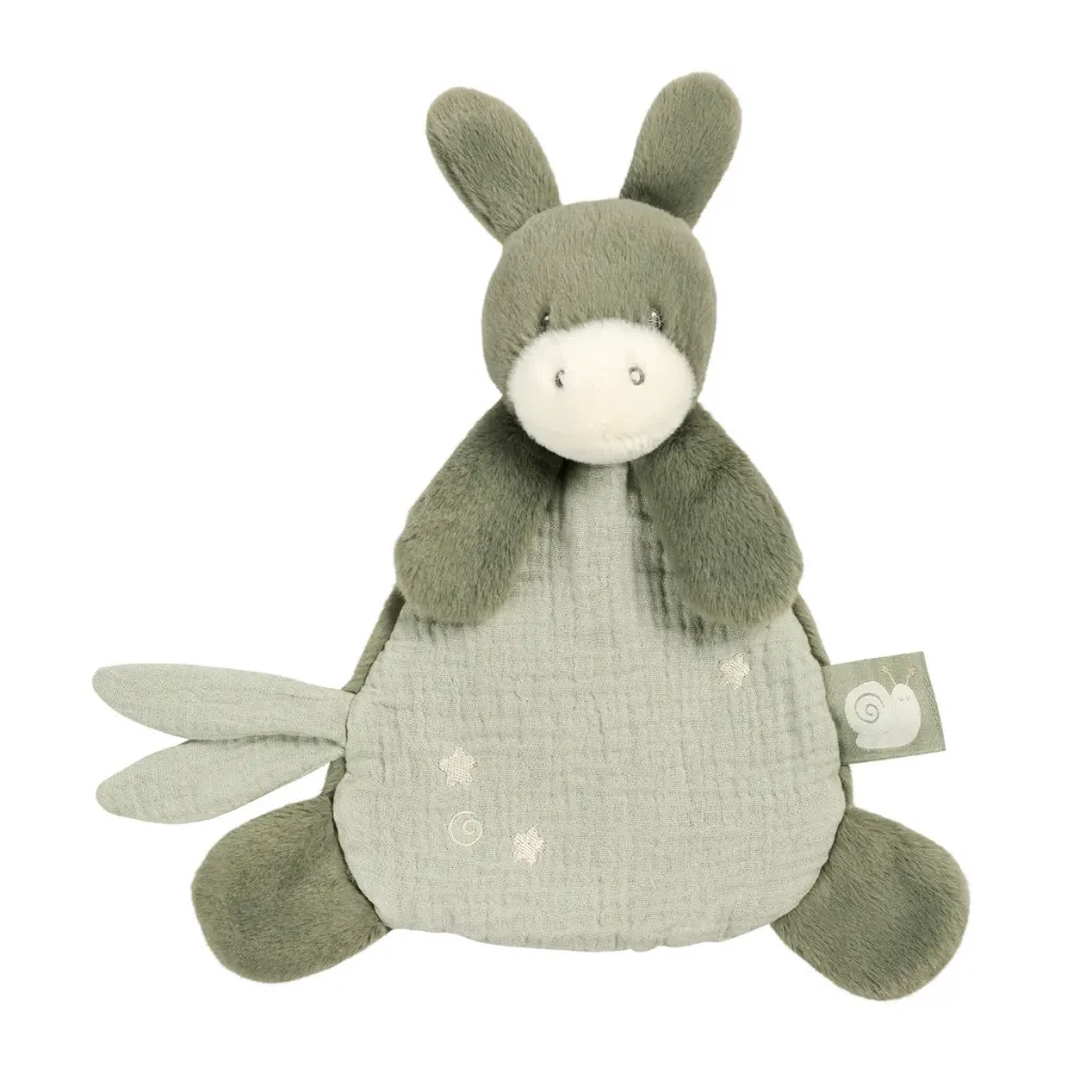 NATTOU LouLou Mini Doudou Âne - Doudou Bébé - 25 cm - Vert Tilleul