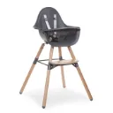 CHILDHOME Evolu Chaise Haute - Réglable En Hauteur (50-75 Cm/*90 Cm) - Naturel Anthracite
